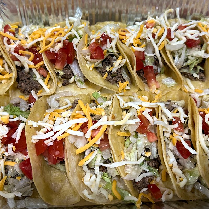 Taco catering tray