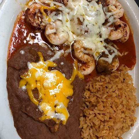 Shrimp Ranchero at Nacho's Cantina & Grill